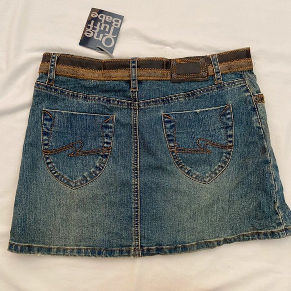 Vintage 90s early 2000s denim mini skirt - Picture 3 of 3